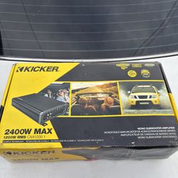 Kicker CXA1200.1 1200W RMS Mono Amp W Bass Knob
