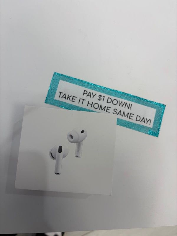 Apple Airpods Pro 3 Bluetooth Earbuds New - Pay $1 DOWN AVAILABLE - NO CREDIT NEEDED