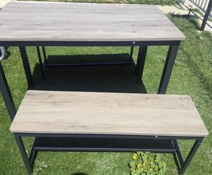 Small Dining Table Set for 4 with Bench