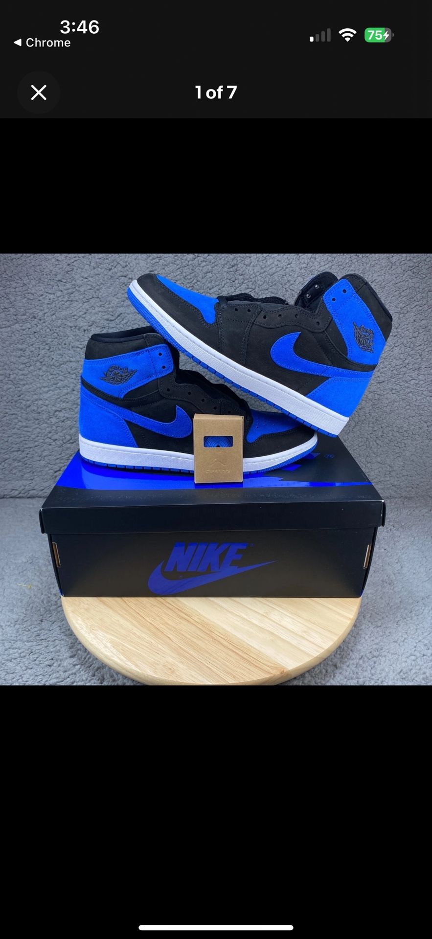 Jordan 1 Royal Blue Reimagined Size 9 Brand New
