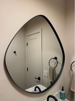 Black Irregular Wall Mirror