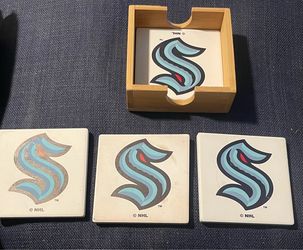 Seattle Kraken NHL a coaster Set