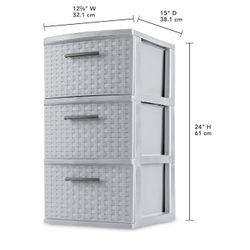 Sterilite Sterilite 3 Drawer Weave Storage Tower   And Sterilite 4 Drawer Weave Tower Plastic, 
