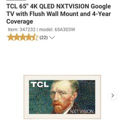 TCL 65 Inch QLED TV Frame 