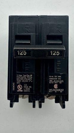 SIEMENS 125 AMP 2 POLE BREAKER
