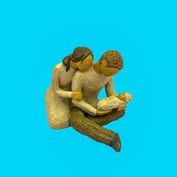 Vintage 2000 Willow Tree "New Life" Figurine by Susan Lordi - Mother Father Baby Sculpture - Demdaco Family Art