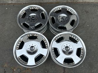 Leon Hardiritt 3 piece chrome 4 lug 17 inch rims 4x100mm need repair