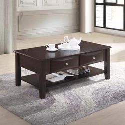 Coffee Table With 2 Drawers 