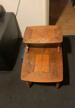 Vintage Oak Wood side table