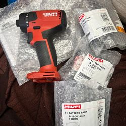 Hilti 12-Volt Lithium-Ion Brushless Cordless 1/4 in. Hex SFD 2-A Screwdriver Plus (1) B12-30 and (2) B12-55 battery
