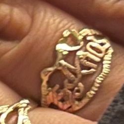 Gold 15 anos ring (lost)