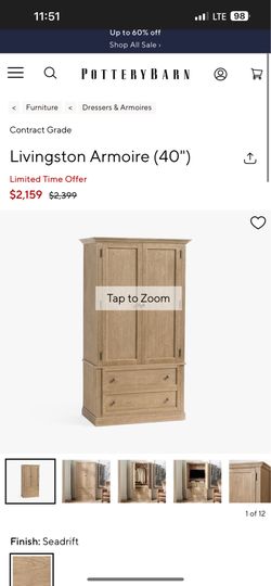Pottery barn armoire