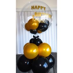 Clear 24” Balloon With Or Without Cluster 