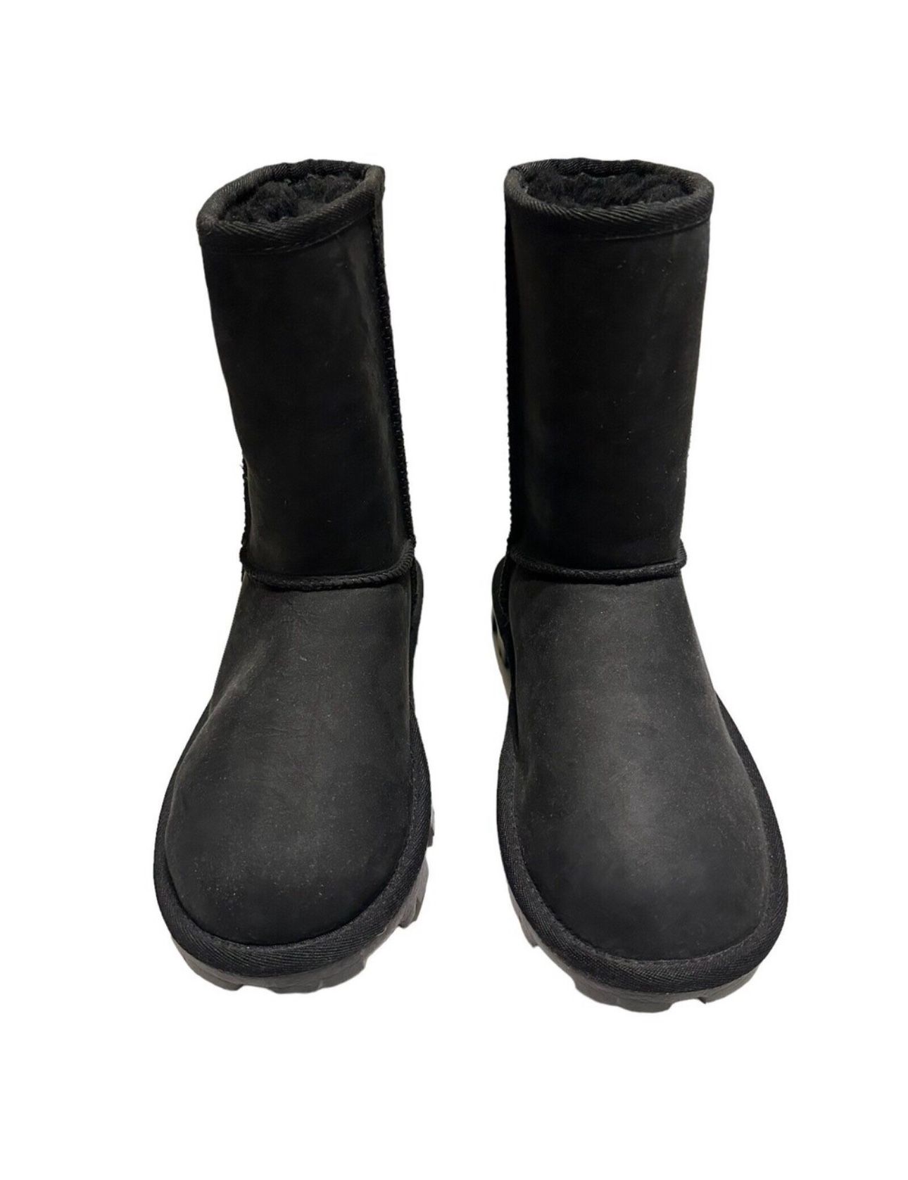 UGG Women's Essential Short Black Leather Boot