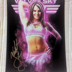 Velvet Sky signed 8x10 photo WWE AEW