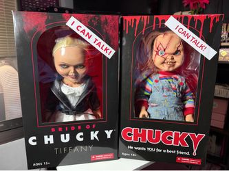 Mezco Toyz Chucky and Tiffany Dolls