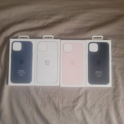 Apple iPhone 14 Silicone Case Midnight, Blue Storm , Clear, Pink Color