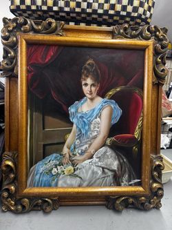 Framed Oil Painting Portrait of a Woman