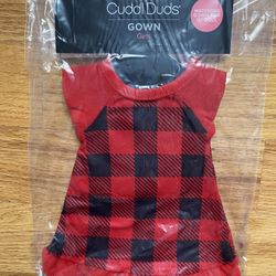Cuddl Duds Red Plaid Gown for Doll (18”) - New in Bag