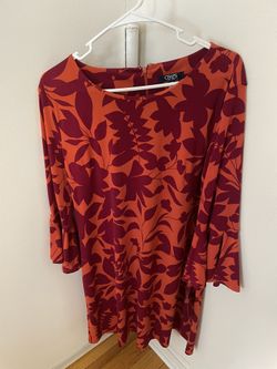 Chaps Bold Flared Sleeve Dress 