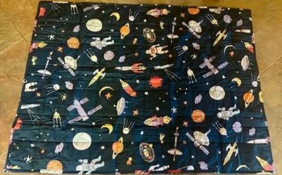 New Childs  Small Weighted Blanket 3 Pounds Cooling Weighted Lap Blanket,  Space theme