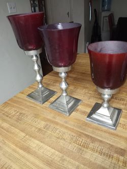 3 candle holders