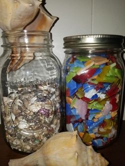 Crafters glass and shells