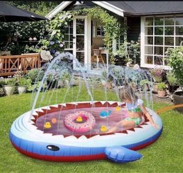 Inflatable Sprinkler Pool for Kids Dogs, Jornarshar Outdoor Kiddie Pool Splash Pad, Summer Water Toys Gifts for 3 -12-Year-Old Girls Boys Garden Backy