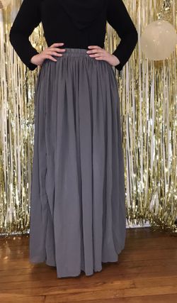Gray maxi skirt