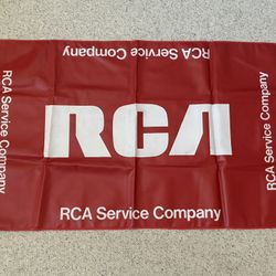 Vintage RCA Vinyl Work Service Mat “RCA Service Company” Clean! 30.75” x 51.5” 