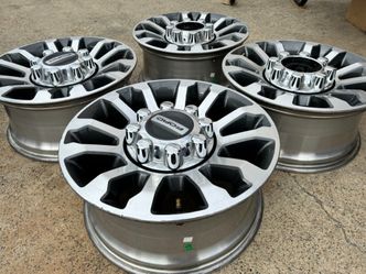 4X OEM 2022 Ford F250 Wheels Machined Charcoal F-350 RIms Super Duty F-250 18x8