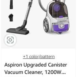 Canister vacuum, new: 