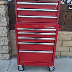 Husky Tool Storage Standard Duty Red Rolling Tool Chest Combo
