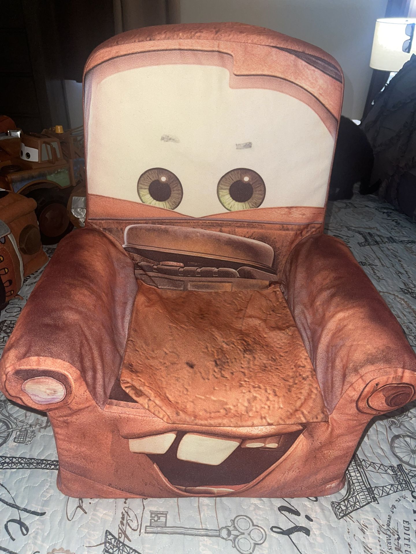 Tow Mater Plush Chair Super Cute Only Used As Decor . I Have Other Mater Items On My Page As Well. All New.