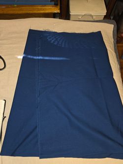 Dark blue sheeting material, 94" x 54". 0714605