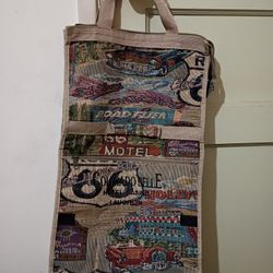 Route 66 Hollywood Tapestry Rolling Travel Bag 