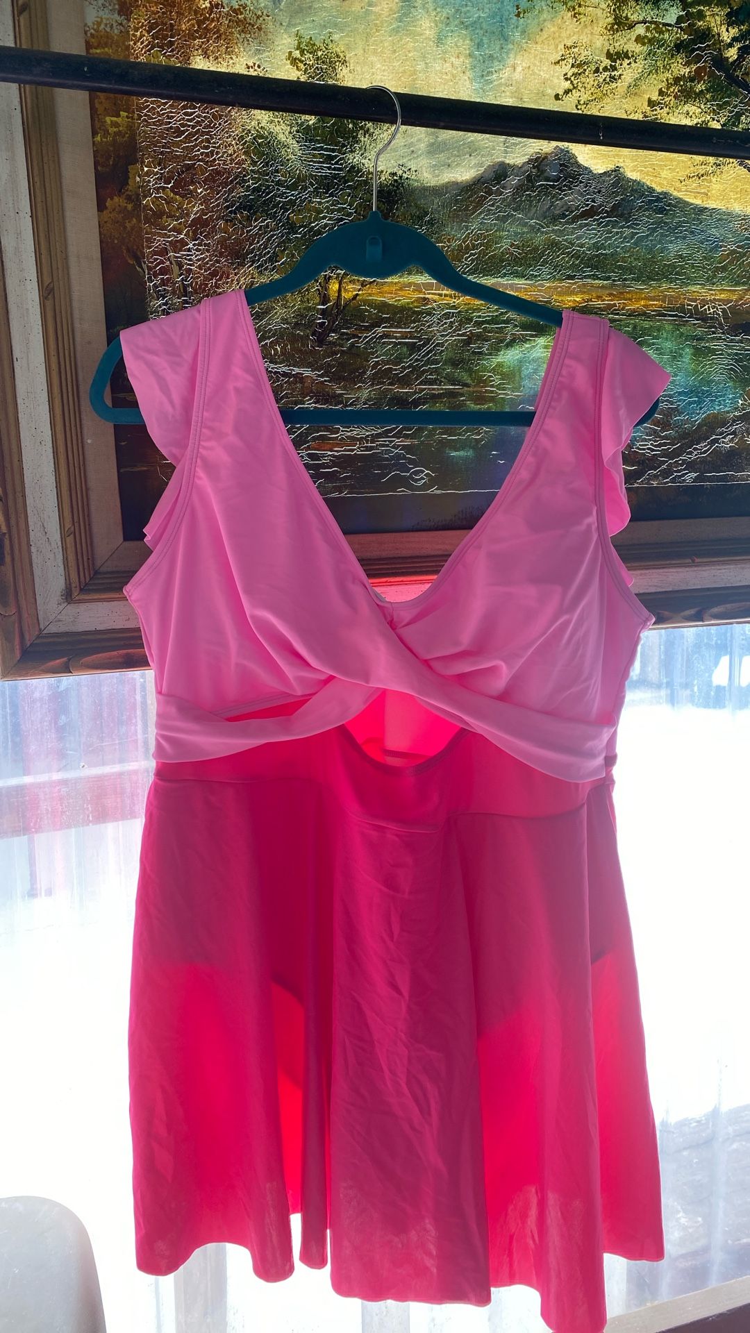 Swim Dress Size 20w  Tone Pink With attached Bottom