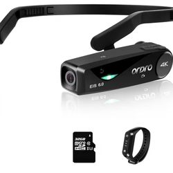 ORDRO EP6 Plus 4K Video Camcorder Wearable Vlog Camera, Vlog Video Camera UHD 1080P 60FPS Hands-Free Head Mounted Camera with EIS 6.0 Anti-Shake, 32G 