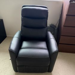 Black Faux leather Recliner