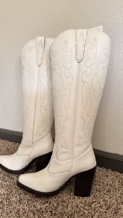 ✨ White Western Boots – Size 8 – Brand New! ✨