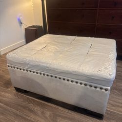 Storage Ottoman – Still Functional, Needs Reupholstering