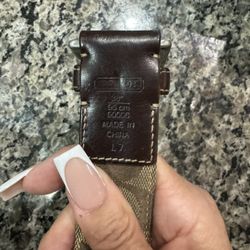 COACH BROWN LOGO BELT 