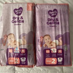 Size 2 Diapers 78 Count Total