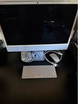 Apple iMac 24" (2024) All-in-One Blue, M4, 16GB RAM, macOS Tahoe