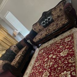 Two Couches and A Turkish Rug 