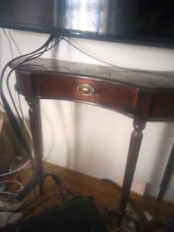 Mahogany Wood Console Table with Drawer