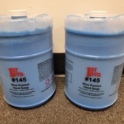 New - Lot of 2 - 1 gallon 1st Ayd #145 Blue Pumice Hand Soap Cleaning Supplies Bathroom Office Degreaser Mechanic