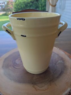 Yellow Glass Canister