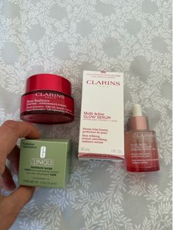 Clarins day cream and serum
