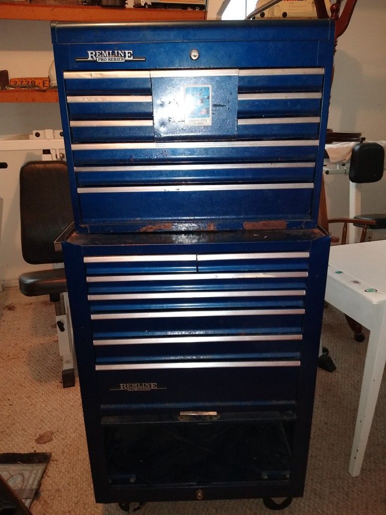 Vintage Heavy Duty Remline Pro Series Rolling Toolbox